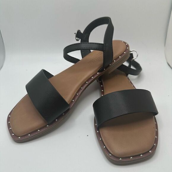 CUSHIONAIRE Women's one band sandal +Memory Foam 6 BLACK - Picture 7 of 7